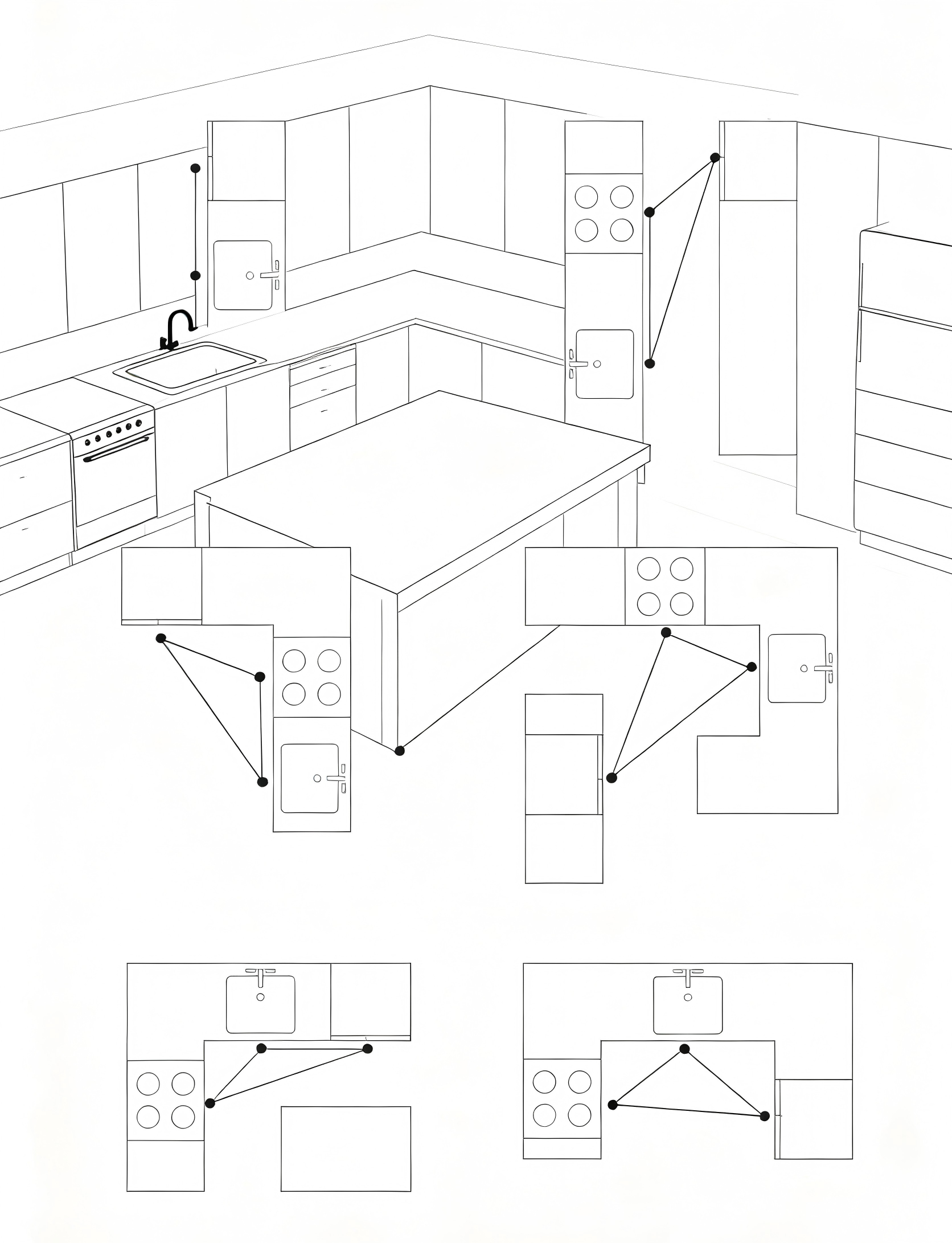 Island kitchen layout