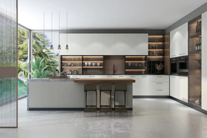 Wood Veneer Kitchen Cabinets CG-024