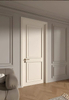 Lacquer Finished Wooden Door With French Style Lines for Interior Door
