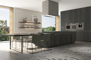 Wood Veneer Kitchen Cabinets CG-008