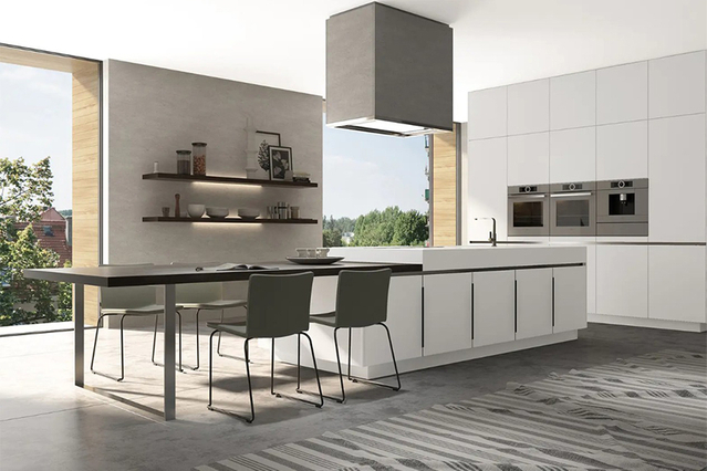 Wood Veneer Kitchen Cabinets CG-008