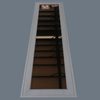 Clear Glass Panel Cabinet Door, Contemporary Style, Frameless